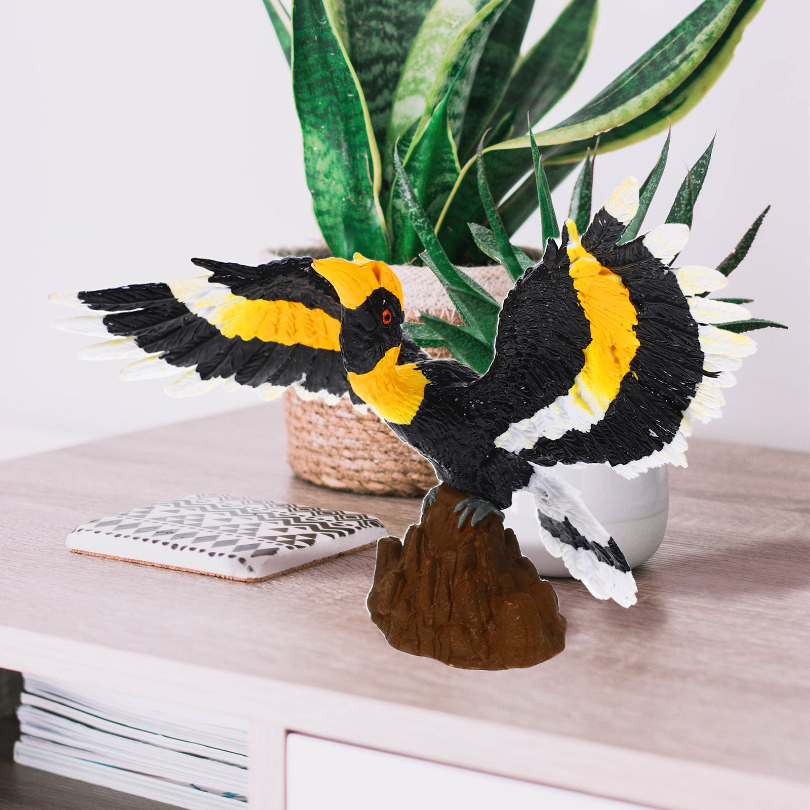 Bonsai Garden Layout - Realistic Hornbill Garden Decoration Plastic Bird