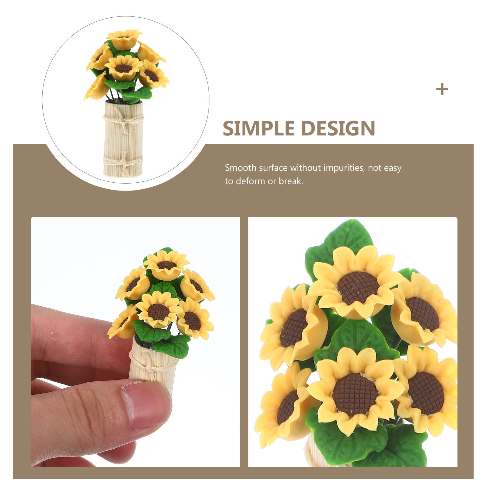 Miniature Clay Potted Flower B - Bonsai Garden Layout 评论和价格