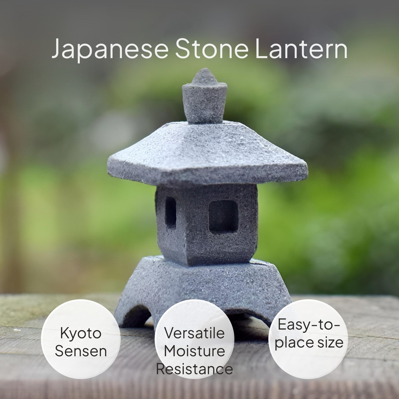 Japanese Sandstone Lantern Gar - Japan Bonsai Garden 评论和价格