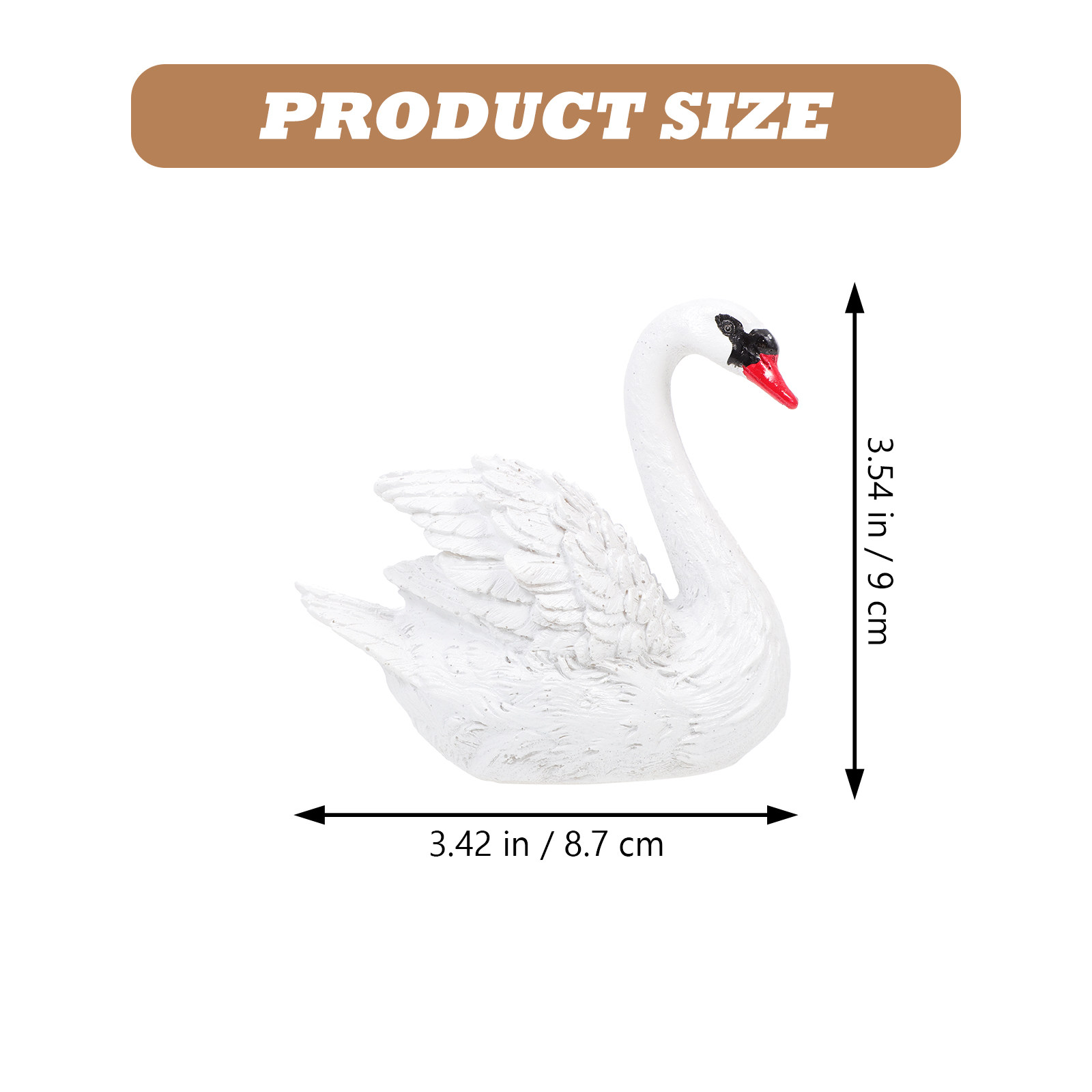 1Pair Creative Swan Shape Resi - Bonsai Garden Layout 评论和价格