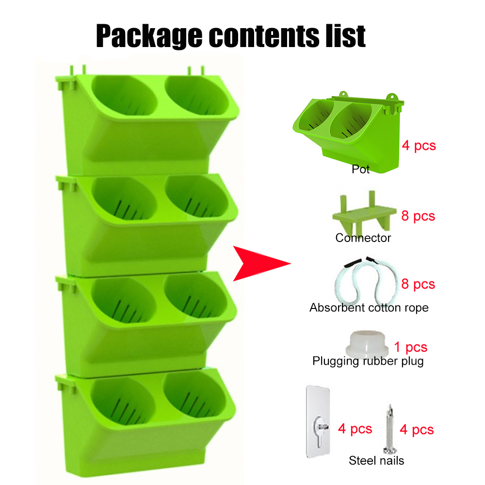 4 pcs Self Watering Flower Pot - Bonsai Vertical Garden 评论和价格