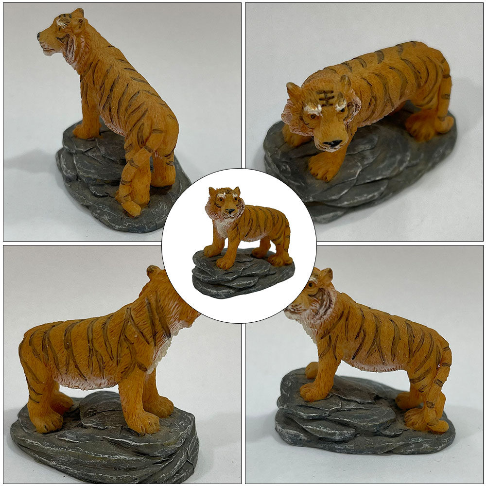 2Pcs Tiger Shape Resin Ornamen - Bonsai Garden Layout 评论和价格