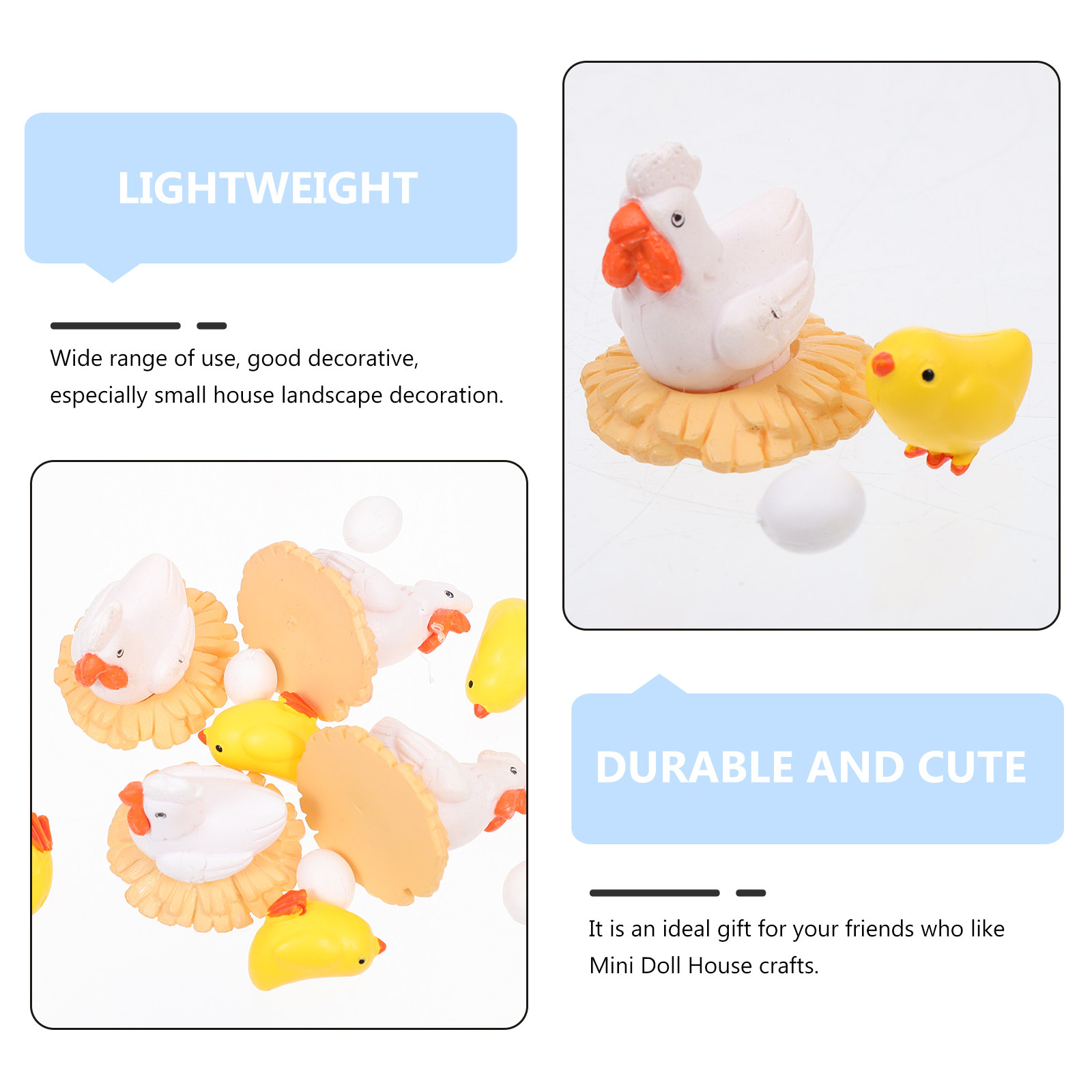 14Pcs Mini Chick Shape Micro L - Bonsai Garden Layout 评论和价格