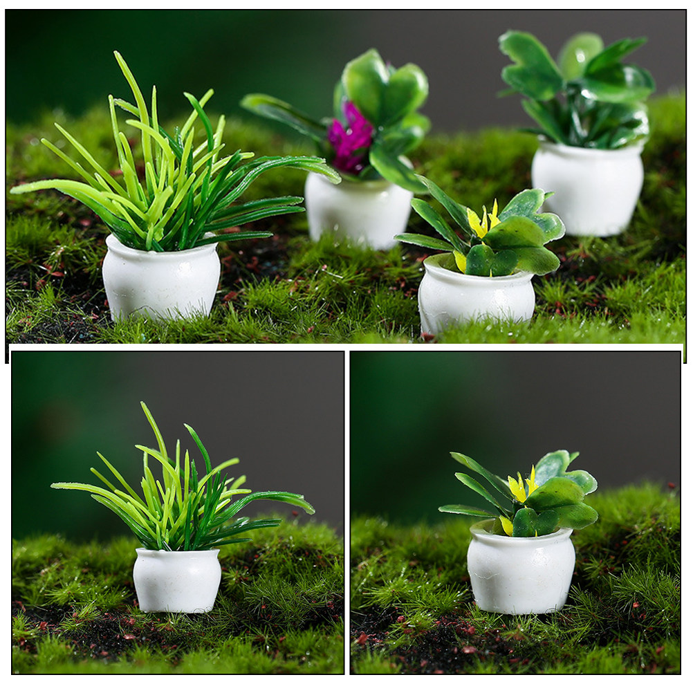 8Pcs Mini Plant Bonsai Simulat - Bonsai Garden Layout 评论和价格