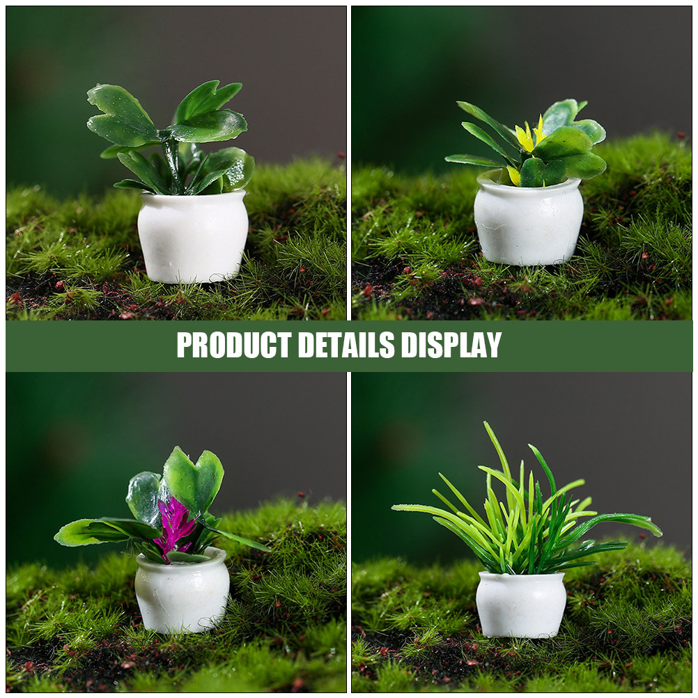 8Pcs Mini Plant Bonsai Simulat - Bonsai Garden Layout 评论和价格
