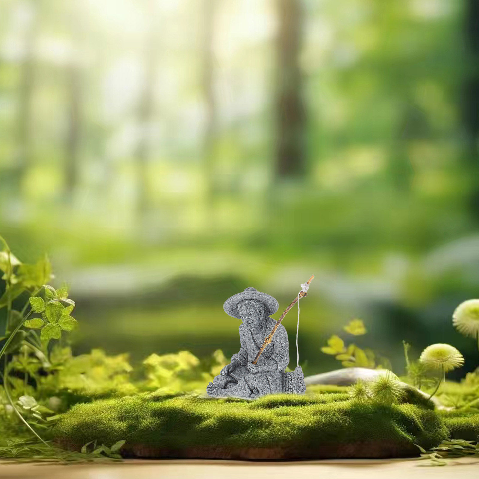 Lifelike Mini Fisherman Garden - Elemental Bonsai Garden 评论和价格