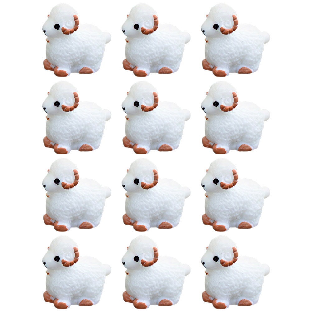12Pcs Adorable Sheep Decor for - Bonsai Garden Layout 评论和价格